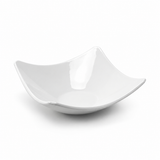 8" Square Bowl, White Ceramic, Product view