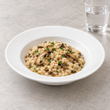 10½″ White Ceramic Wide-Rim Pasta Bowl — 7″ Inside Diameter, Food serving example