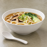 10"x4" Round Noodle Bowl, White Ceramic, Udon soup setting