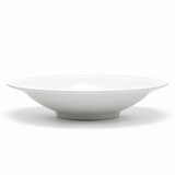 13" Round Shallow Bowl, White Ceramic, Alternate view