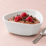 White Ceramic Irregular Side Bowl, Alternative food serving example