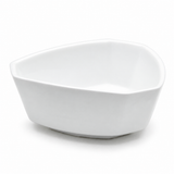 White Ceramic Irregular Side Bowl, Whole product studio product view