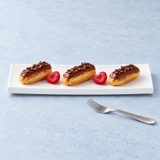11-3/4"x3-1/2" Rectangular Plate, White Ceramic. Alternative serving suggestion.