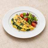 12" Round Plate, White Ceramic. Alternative serving suggestion.