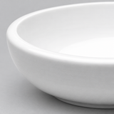 9-1/4" Round Noodle Bowl, White Ceramic, Detail view