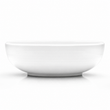 9-1/4" Round Noodle Bowl, White Ceramic, Side view