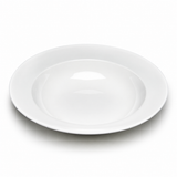 12-1/2" Round Wide-Rim Bowl, White Ceramic, Product view
