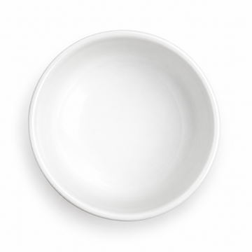 4.5"D Round Bowl, White Ceramic, Alternate view
