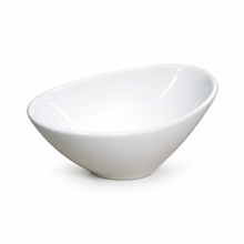 4-1/4x2-1/2" Slanted Sauce Bowl, White Ceramic, Product view