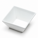 4" Square Sauce Bowl, White Ceramic, Alternate view