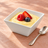 4" Square Sauce Bowl, White Ceramic, Styled view