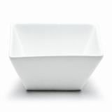 4" Square Sauce Bowl, White Ceramic, Side view