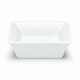 3-3/4" Square Sauce Bowl, White Ceramic, Alternate view