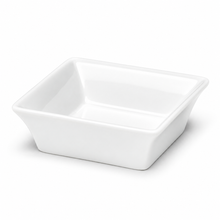3-3/4" Square Sauce Bowl, White Ceramic, Product view