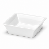 3-3/4" Square Sauce Bowl, White Ceramic, Product view