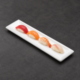 A6292 white framed rectangular plate with nigiri
