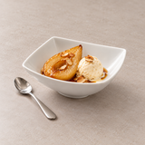 7-1/4" Square Bowl, White Ceramic, Styled view