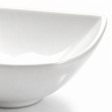 7-1/4" Square Bowl, White Ceramic, Detail view