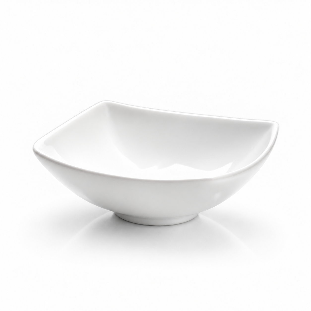 7-1/4" Square Bowl, White Ceramic, Product view