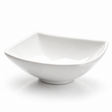 9-5/8" Square Bowl, White Ceramic, Rounded square ceramic bowl product view