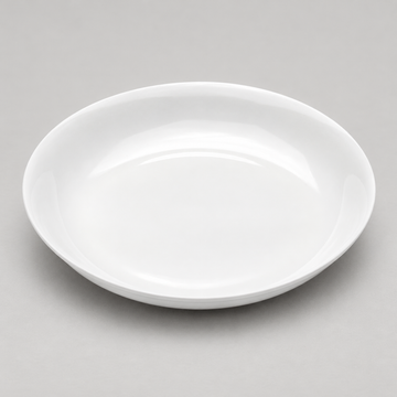 8-3/4"x1-1/2"H Round Shallow Bowl, White Ceramic, Alternate view