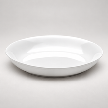 8-3/4"x1-1/2"H Round Shallow Bowl, White Ceramic, Product view