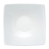 6¼″ White Ceramic Upswept Square Bowl, Interior view