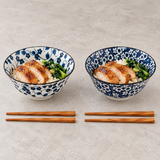 Japanese Bowl With Chopsticks 2pc Set 2:2 - Bowl : 5.75"D x 2.75"H / Chopsticks : 9"L, Serving example