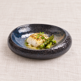 BK-3026 oval bowl with a small fish and asparagus serving