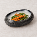 BK-3056 oval bowl with a small vegetable serving