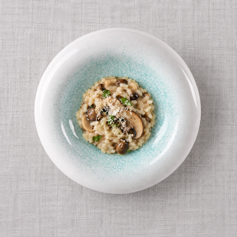 BK-3080 IceIsland porcelain bowl with mushroom risotto