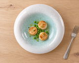 BK-3082 IceIsland porcelain bowl with seared scallops and peas