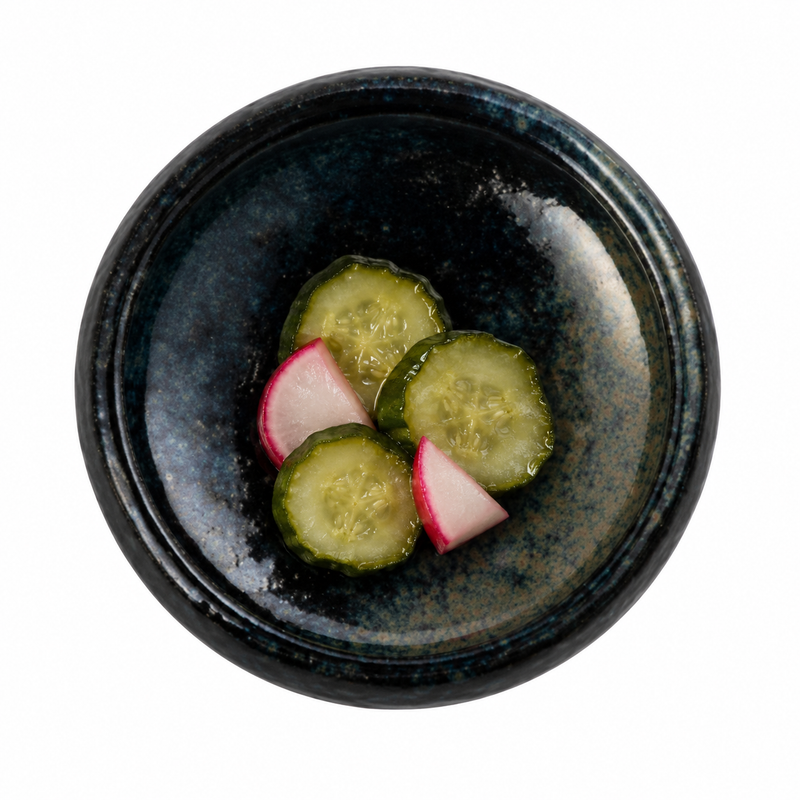 SeaStone 6-inch bowl with cucumber and radish pickles