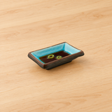 FB107 turquoise sauce dish with dipping sauce