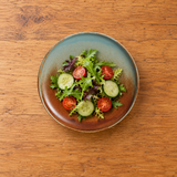 BK-0202 Fire Earth porcelain round with salad
