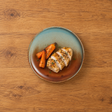 BK-0204 Fire Earth porcelain round with sliced chicken