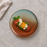 BK-0206 Fire Earth porcelain round with salad