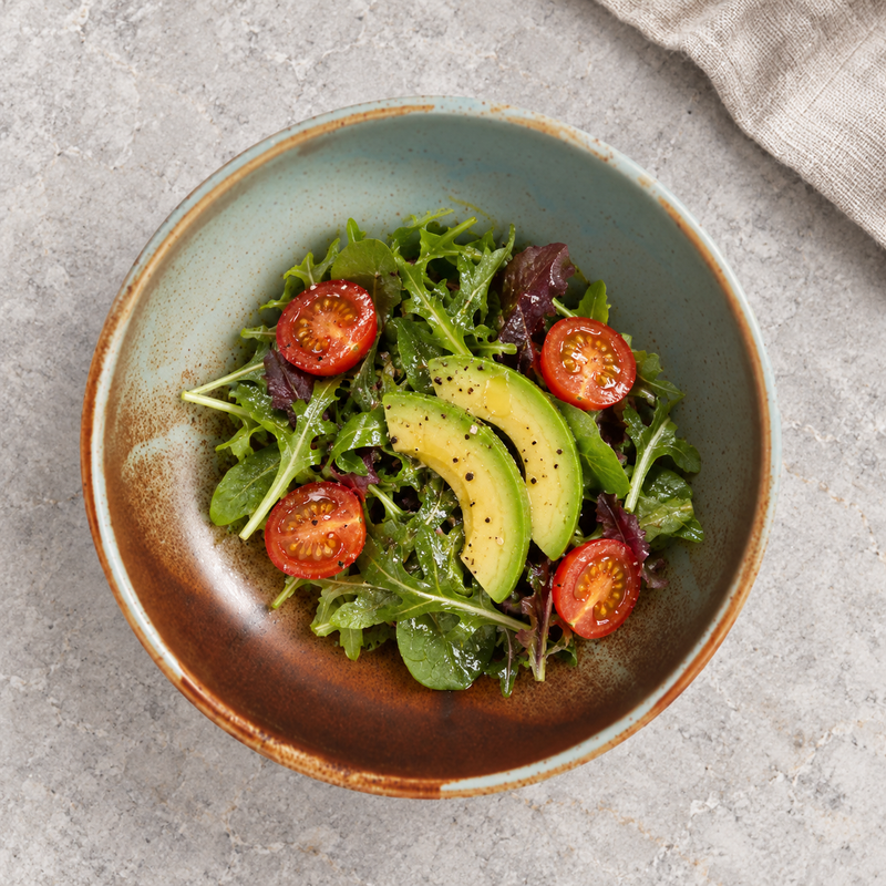 BK-0236 Fire Earth porcelain round with salad