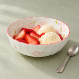 5½″ Ceramic Bowl — 14 fl. oz., Strawberry ice-cream service