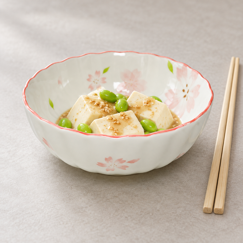 5½ in Pink Blossom Ceramic Bowl, 14 oz — FK555-HH
