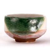 3.75" D x 2.5" H Ceramic Matcha Bowl (FT537-2), Green reverse side