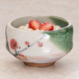 3.75" D x 2.5" H Ceramic Matcha Bowl (FT537-2), Strawberry rice pudding
