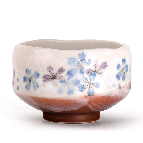 3¾ in Blue Blossom Ceramic Matcha Bowl, 8 oz — H537-3