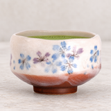 3.75" D x 2.5" H Ceramic Matcha Bowl (H537-3), Fresh matcha tea