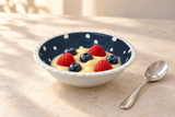 Vanilla custard with whole berries