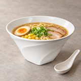 7½″ White Ceramic Ramen Bowl — 45 fl. oz., Ramen service