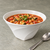 7½″ White Ceramic Ramen Bowl — 45 fl. oz., Vegetable stew service