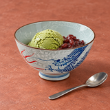 4½″ Kobiki Ryu Ceramic Rice Bowl — 10 fl. oz., Matcha ice cream and sweet azuki