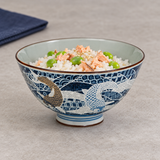 Ceramic Rice Bowl — 10 fl. oz., Blue, Serving example