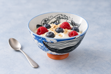 Yogurt with whole berries and oats